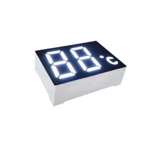 Best 2 Digit 7 Segment LED Display Ultra Bright White LED Color 120-140mcd Luminous Intensity wholesale