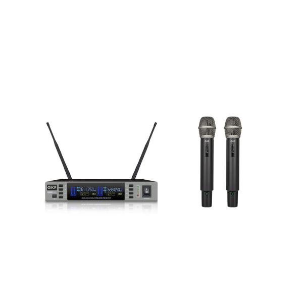 Cheap Wireless Handheld Dynamic UHF Microphone System Suitable For KTV Boxes Classrooms for sale