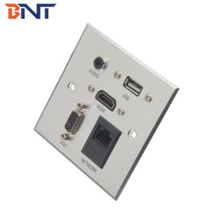 China Multimedia 86mm*86mm aluminum drawing panel wall socket on sale