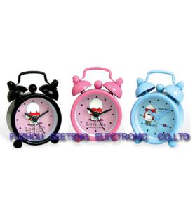 China desktop clock alarm clock lovely design plastic colorful material on sale