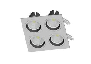 China 4*10W 38 degree Beam Angle Four Head ceiling downlight COB LED light source on sale