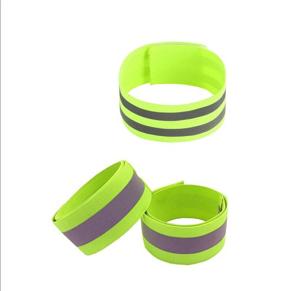 Cheap Military Phone Soft Reflective Armbands With Lights High Visible Elastic Fabric Reflex Wristband for sale