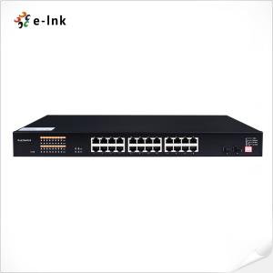 China Outdoor Unmanaged 24 Port PoE Switch 10/100/1000T 802.3at SFP on sale
