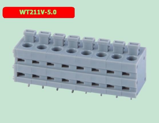 Cheap WT211V-5.0 pcb spring terminal block ，spacing 5.0 ，factory direct sales for sale
