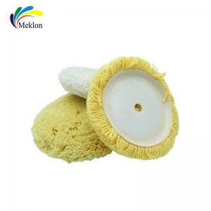 Best Yellow White Wool Pad For Car Polishing , Multipurpose Car Cleaning Supplies wholesale