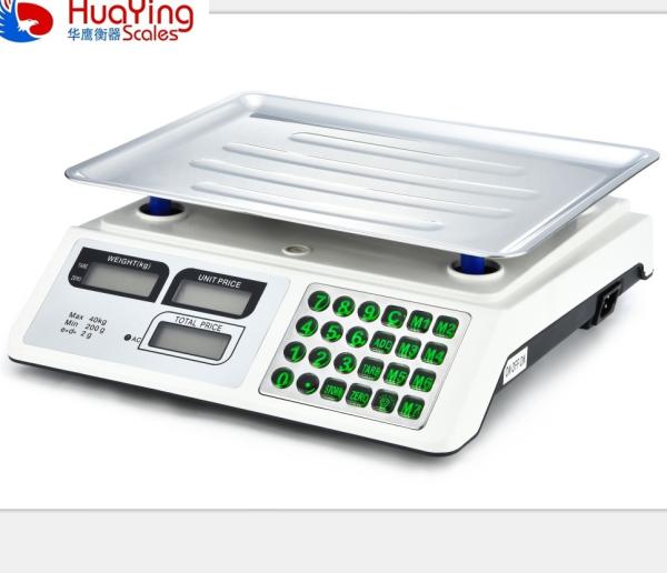 30kg Electronics Digital Computing Weighing Scale Battery Signal and Power Line