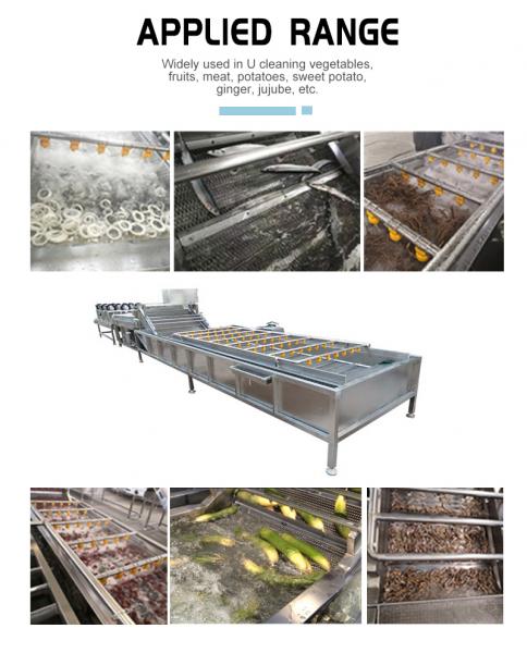 Central kitchen fruit and vegetable washing machine clean vegetable food processing production line