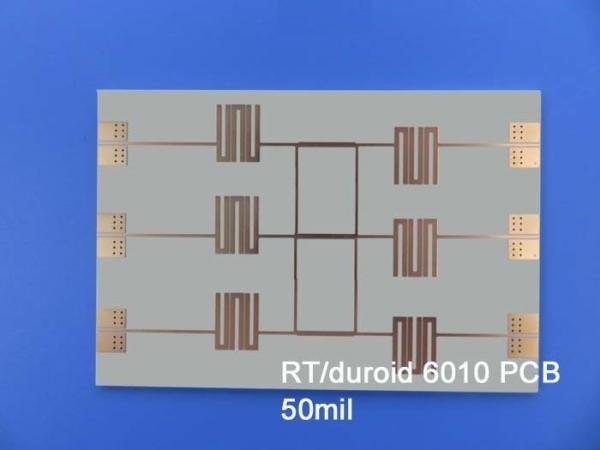 Cheap RT/Duroid 6010 RF PCB 50mil 2 Layer Rigid PCB With Advanced Features for sale