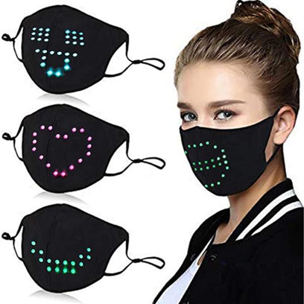 Cheap LED Voice Recognition Animation Programmable LED Face Mask Light Up for sale