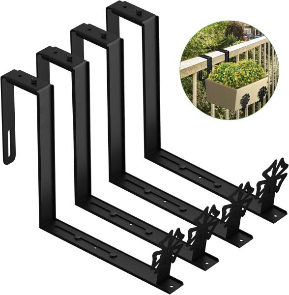 Cheap Adjustable Planter Box Brackets for 6''-12'' Depth Flower Boxes in Modern Design for sale