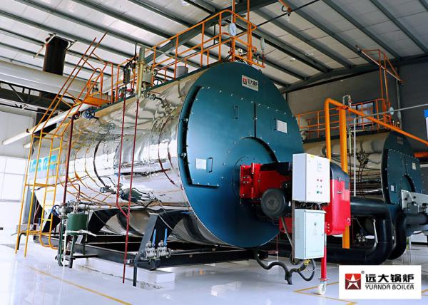 Cheap 1T / H To 20 T / H Gas Oil Fuel Fired Boiler , WNS Fire Tube Boiler for sale