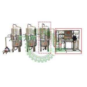 China 3 Ton Per Hour SUS304 Filters And FRP Membrane Housing Water Purifying Machine on sale