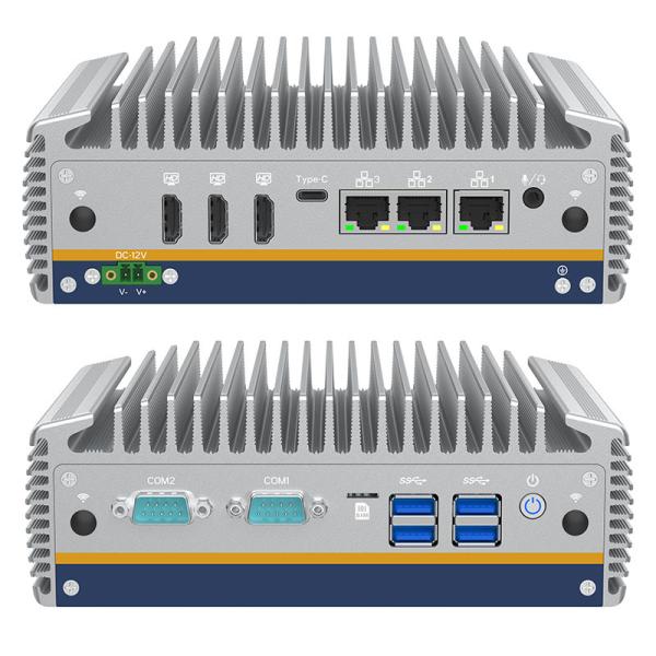 Cheap Industrial Embedded PC 12V DC Fanless Mini Box X86 Intel 14th Core Ultra i5/i7 Processor Windows 11 Linux OS for sale