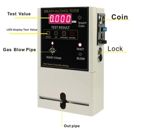 Cheap Custom Bar Public Breathalyzer Vending Machines Coin Operated for sale