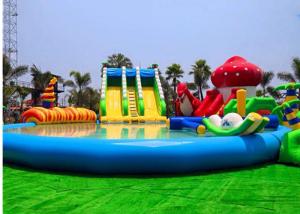 Best Customized Inflatable Water Parks Swimming Pool Slides For Land wholesale