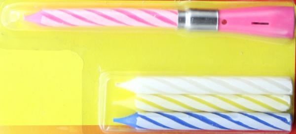 Cheap Spiral Core Singing Birthday Candle 4 Pcs Set Paraffin Wax Material Non Toxic for sale