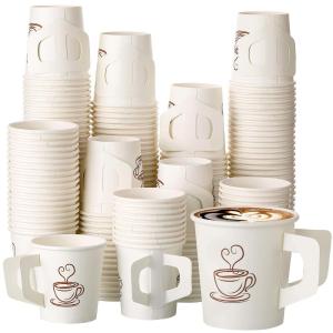 Biodegradable Disposable Paper Cup With Handle For Hot Drink With A Secure Grip