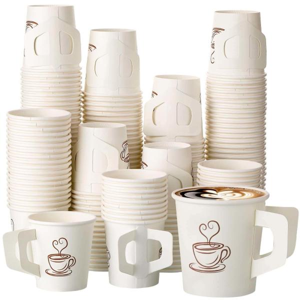 Cheap Biodegradable Disposable Paper Cup With Handle For Hot Drink With A Secure Grip for sale