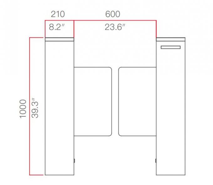 Factory Application Pedestrian Swing Gate Turnstile With Card And Qr Code 0