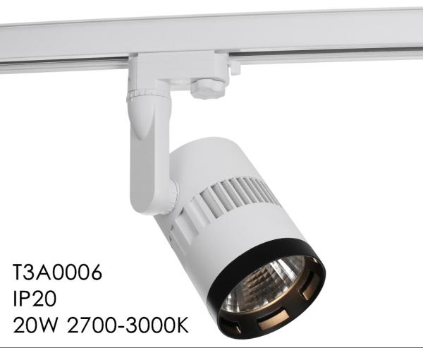 Cheap Horizontal Rotation 350 Mounting LED Track Spotlights With 3 Circuit Track COB for sale
