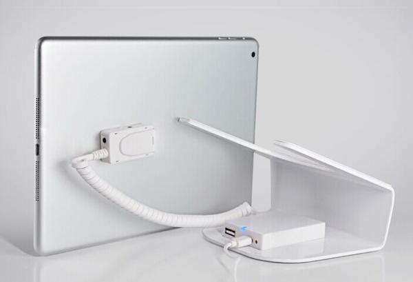 Cheap COMER 8" tablet anti-theft counter display panel computer stands with alarm and charging for sale