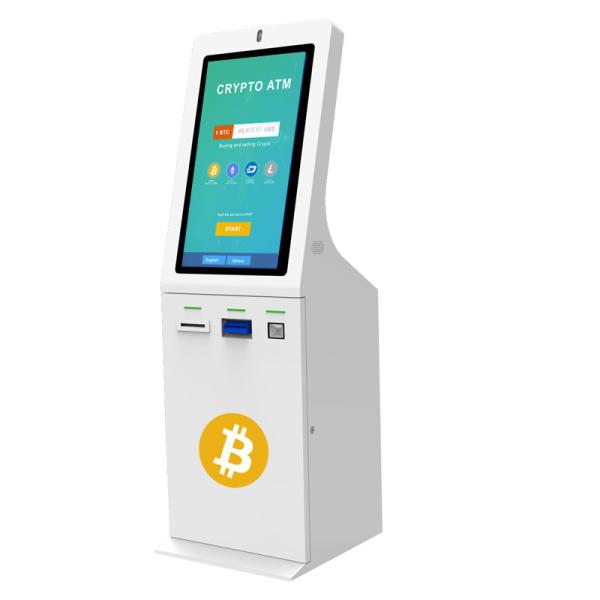 Cheap Free Software Cash Recycler Bitcoin ATM Kiosk 32inch With QR Scanner for sale