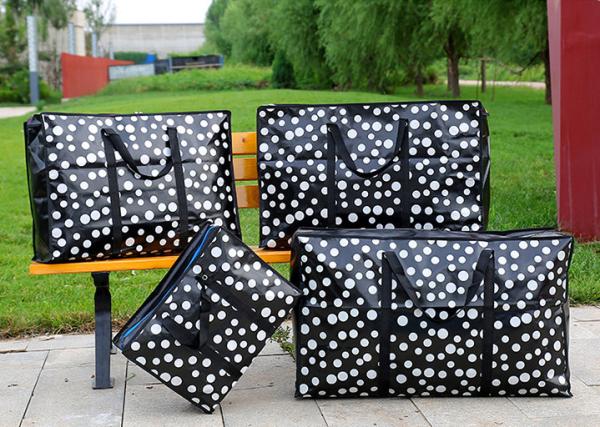 Cheap Double Handle Colorful Design Customized Shopping Bags With Zipper Closure for sale