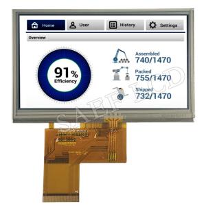 China 4.3 Inch LCD TFT Screen 480x272 IPS full viewing angle RGB interface with Resistive Touch Panel LCD TFT Screen on sale