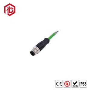 China 90 Degree Right Angle Connector A Code 5 Pin Male Connector M12 Straight N Right Angle Plug on sale