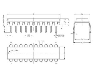 Integrated Circuit Chip Low power, low price, low pin count 20 pin microcontroller with 2 kbyte OTP  P87LPC762FD  QFP