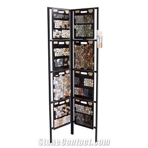 China Quartz Stone Mosaic Tile Sample Display Rack Marble Display Stand on sale