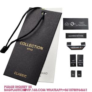 China Luxury Recycled Garment Labels Embossed Custom Printing Hang Tags Special Cardboard Clothes Hangtags For Clothing on sale