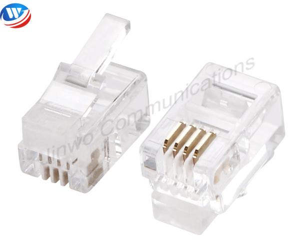 Cheap Unshielded RJ11 4P4C Modular Plug Boot For Data Center for sale