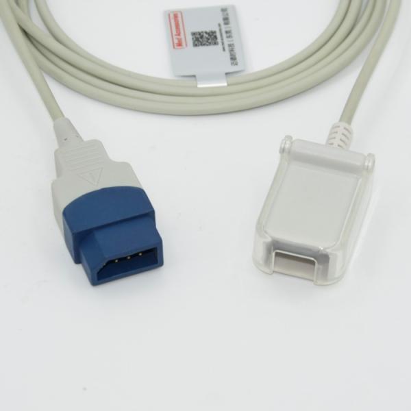 Cheap All Patient Spo2 Sensor Cable Bagged Stock Gray TPU Safe Certification for sale