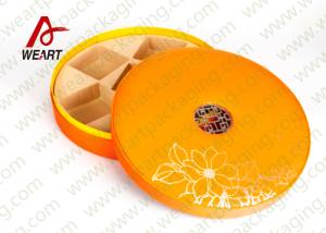 China Large Round Storage Boxes With Lids , Two Pieces Flat Pack Cardboard Gift Boxes on sale