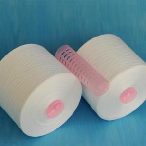 China 21s Recycled Polyester Spun Yarn , ISO9001 Sustainable Textured Polyester Thread on sale
