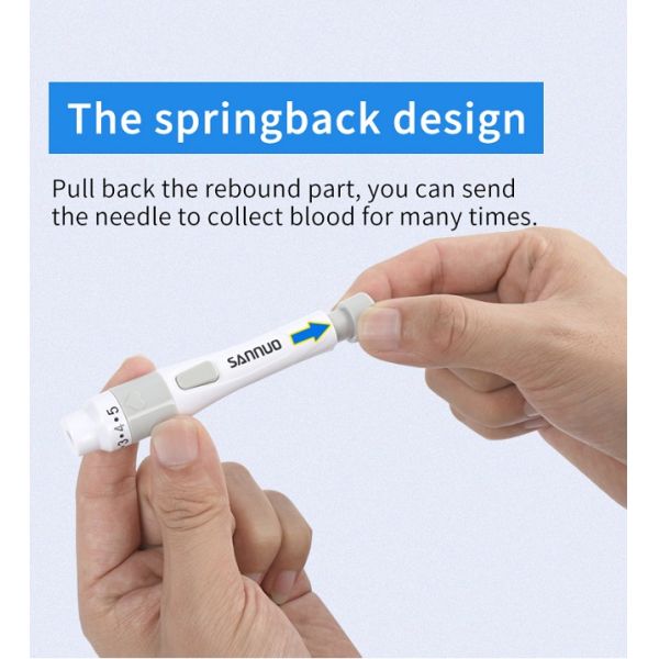 Clear Protective Cap Glucometer Needle Pen For Blood Collection
