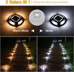Outdoor Deck Illuminated Light with Solar Power Source and LED Light Source