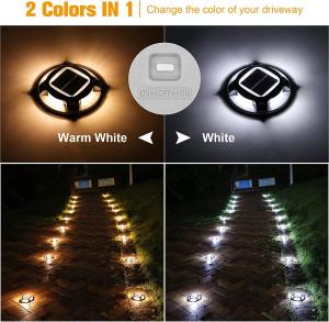 Outdoor Deck Illuminated Light with Solar Power Source and LED Light Source