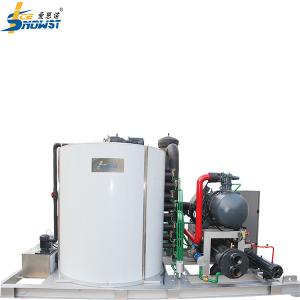 25Ton Concrete Cooling Freshwater Flake Ice Machine With Bin