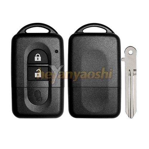 Cheap Nissan 2 Buttons Smart Key Shell with Emergency Key Insert for sale
