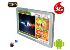 China Android 4.4.2 System 3G Wireless Bus LCD Display 22'' Digital Signage Ad Monitor on sale