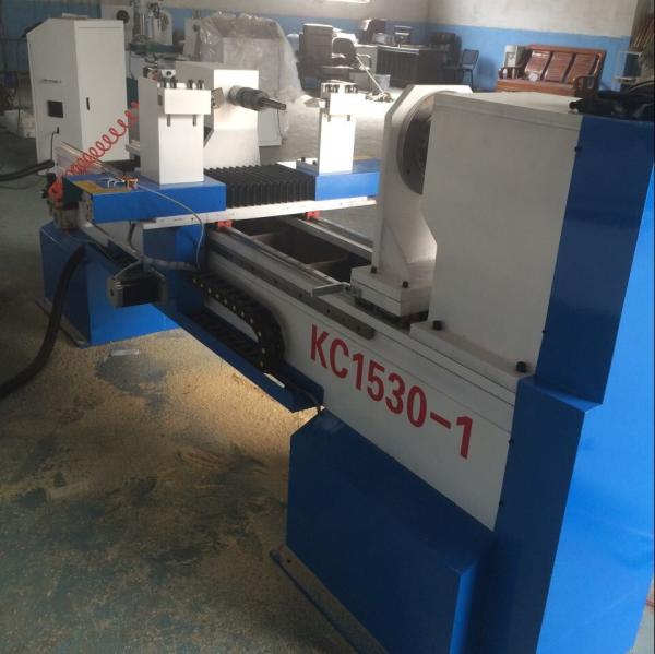 Cheap CNC controlled wood turning lathe designed for turning spindles, posts, columns and even baseball bats for sale