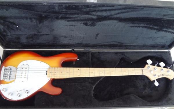 Cheap 5 string basss guitar Ernie ball Musicman Sting Ray5 bass Sunburst color Active pickups for sale