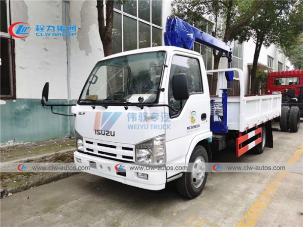 Cheap ISUZU Mini Cargo Lorry Mounted 2T 3.2T Telescopic Boom Crane for sale