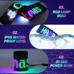 Programmable Led Sign, 15''x4'' Pre-made Animations & Customizable Text Led Car