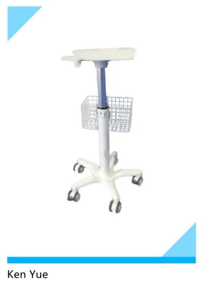 Cheap ABS Integrated Rolling Computer Cart Stable Monitor Trolley Height Adjustable for sale