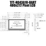 4.3 Inch UART Capacitive Touch Screen TFT LCD 480x272 Display With Lcd