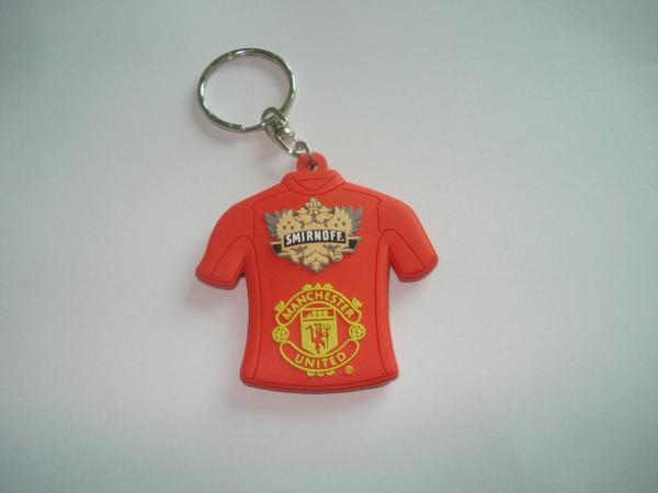 Cheap 2D Personalized Rubber Keychains , Custom Keychains For Business  for sale