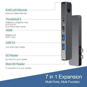 China Vga Hub Hdmi Usb C Docking Station Usb C Multi Hub Splitter Concentrator Portable PC Dockstation on sale